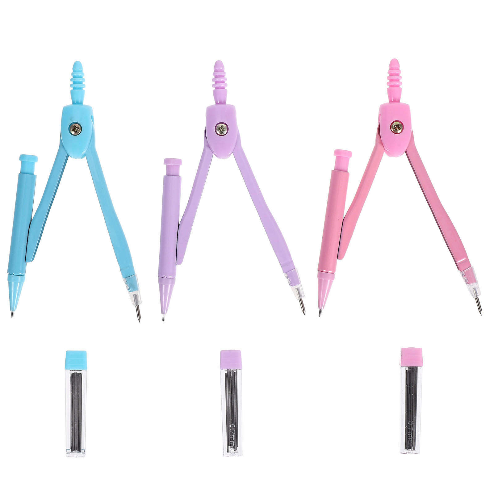 Math Geometry Set With Compass - Compas Métallique pour Dessin Géométrique, Outils