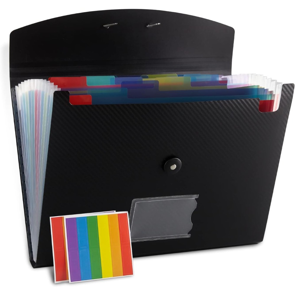 Expandable Accordion File Folder 13 Pockets - Organisateur de dossiers extensibles à 13