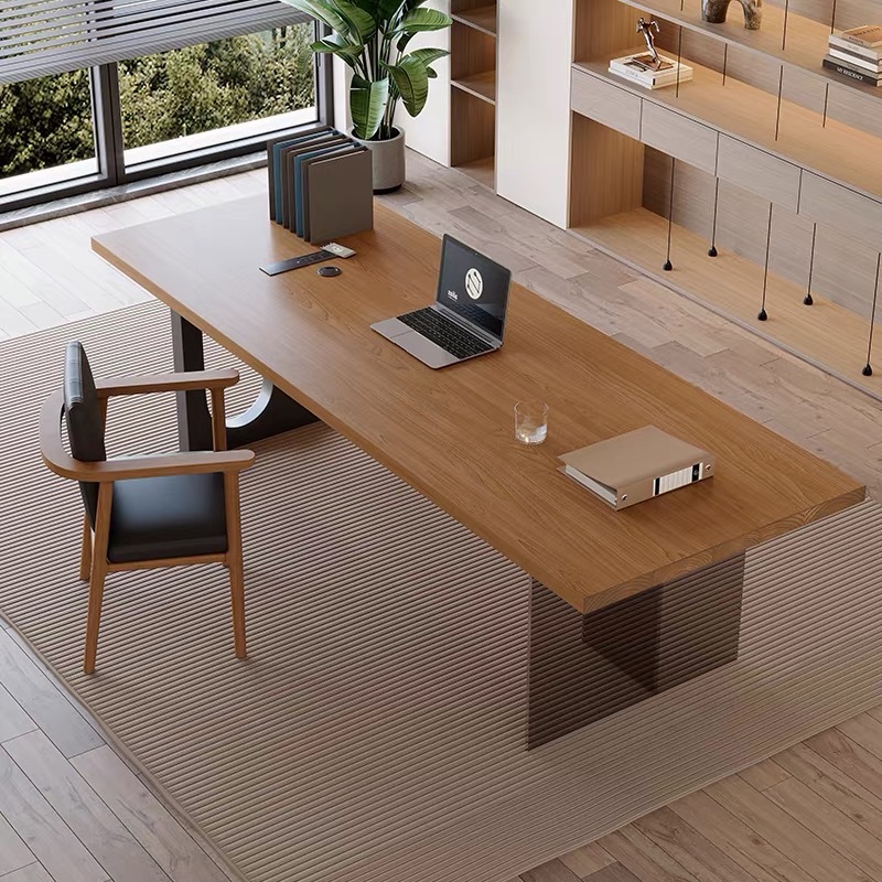 Office Furniture - Bureau flottant en bois et acrylique