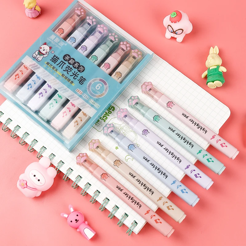 Pastel Highlighter Set Double Ended - Surligneurs de couleur Pastel griffe de