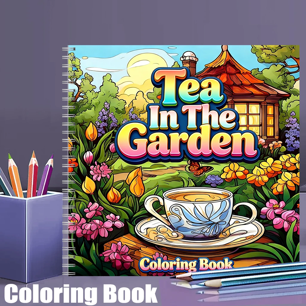 School Supplies - Livre de coloriage Tea In The