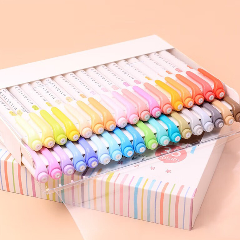 Ensemble de 35 couleurs zèbre  - Pastel Highlighter Set Double Ended avis et prix