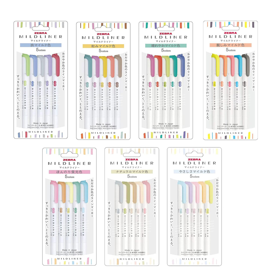 Zèbre Mildliner surligneur Pas - Pastel Highlighter Set Double Ended avis et prix