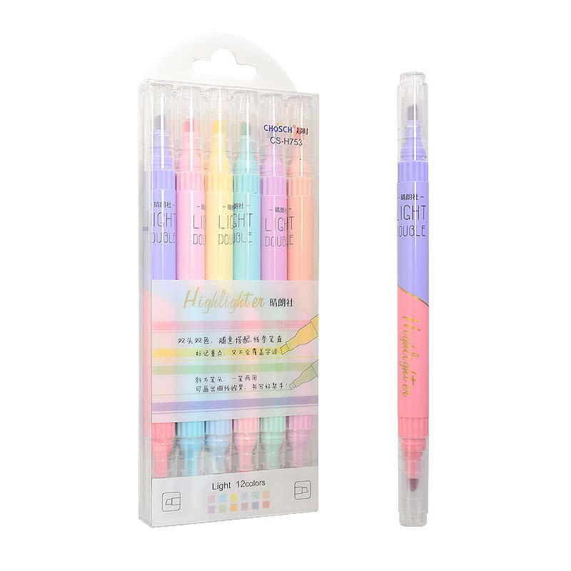 Stylos surligneurs à Double po - Pastel Highlighter Set Double Ended avis et prix