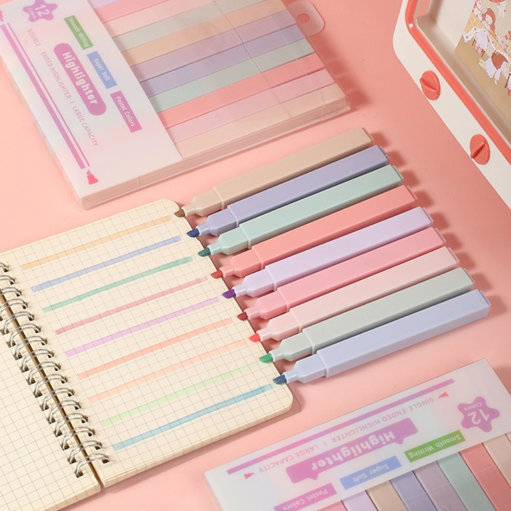Stylos surligneurs à Double tê - Pastel Highlighter Set Double Ended avis et prix