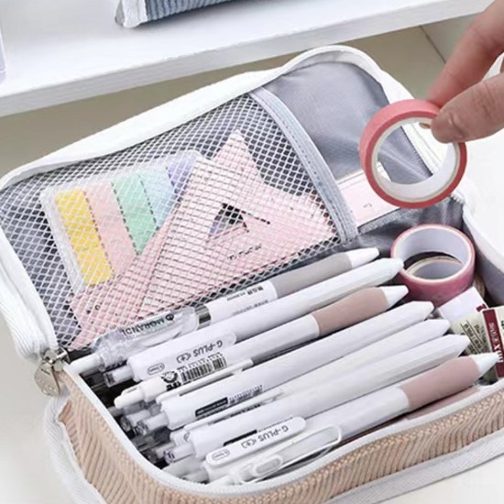 Sac de rangement de bureau ros - Aesthetic Large Pencil Case Pouch avis et prix
