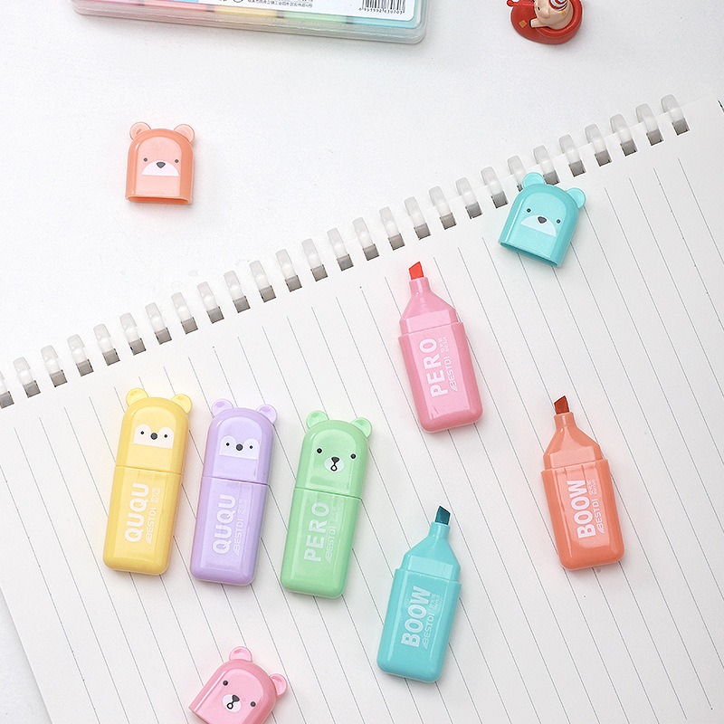Stylos surligneurs Kawaii en f - Pastel Highlighter Set Double Ended avis et prix