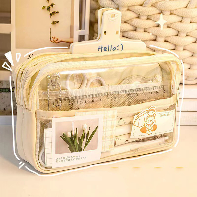 Fournitures scolaires esthétiq - Aesthetic Large Pencil Case Pouch avis et prix