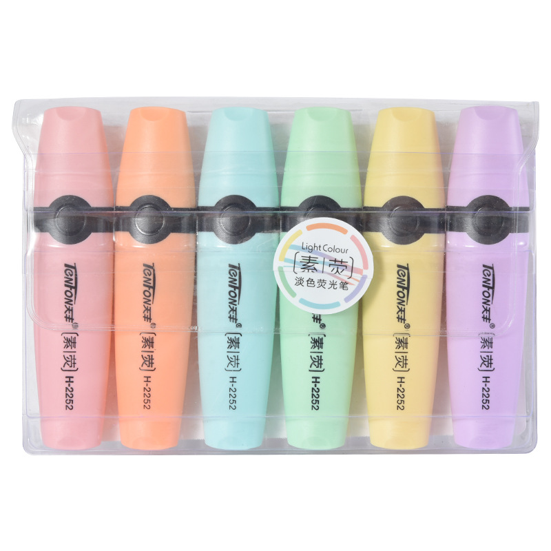 6 pièces/ensemble surligneur c - Pastel Highlighter Set Double Ended avis et prix