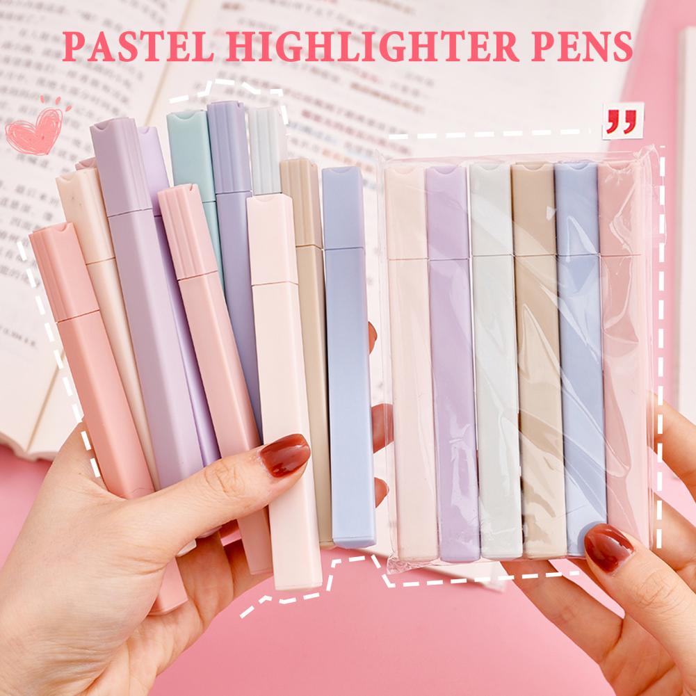 Surligneurs colorés 6 pièces,  - Pastel Highlighter Set Double Ended avis et prix
