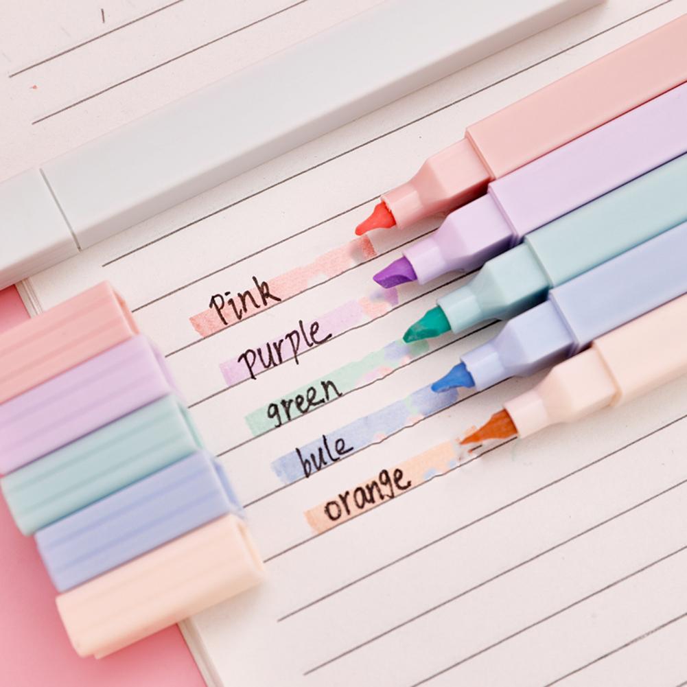 Surligneurs colorés 6 pièces,  - Pastel Highlighter Set Double Ended avis et prix